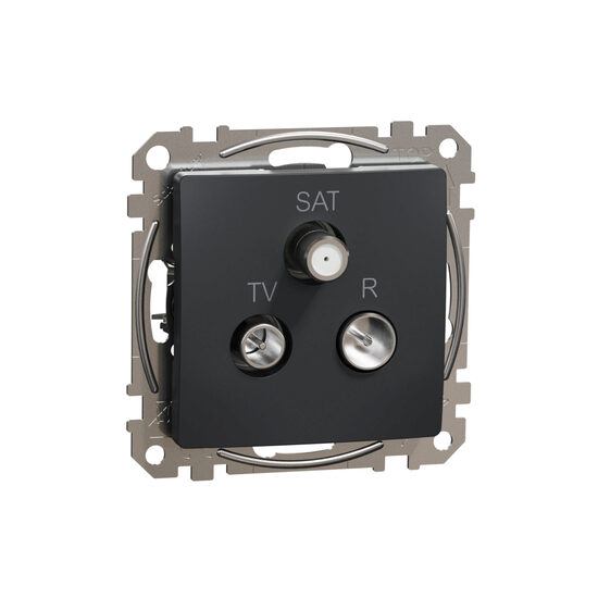 Priza TV-R-SAT intermediara 7dB antracit Sedna Design, SDD114484 Schneider Electric