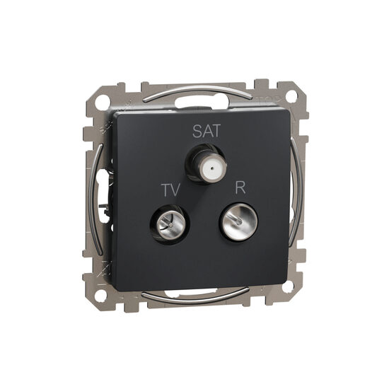 Priza TV-R-SAT intermediara 10dB antracit Sedna Design, SDD114488 Schneider Electric