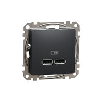 Priza incarcare antracit USB A+A 2.1A Sedna Design, SDD114401 Schneider Electric