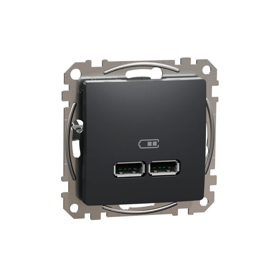 Priza incarcare antracit USB A+A 2.1A Sedna Design, SDD114401 Schneider Electric