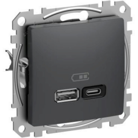Priza antracit USB A+C, 45W Sedna Design, SDD114404 Schneider Electric