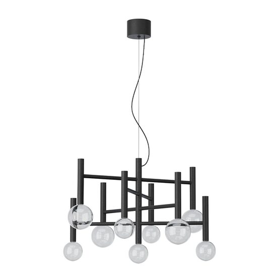 Lustră LED modernă dimabila neagră 42W/2700/3000K Bolla 01-4557 Redo