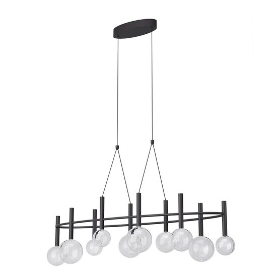 Lustră LED modernă dimabila neagră 44W/2700/3000K Bolla 01-4560 Redo