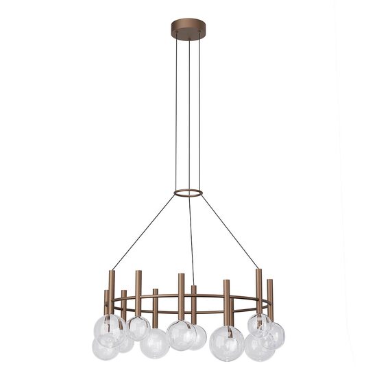 Lustră LED modernă dimabila neagră 52W/2700/3000K Bolla 01-4785 Redo