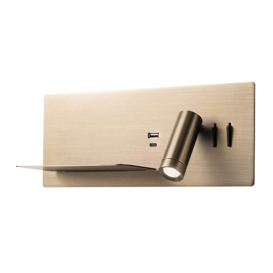 Aplică LED USB modernă bronz 8+3W/3000K Brook 01-4467 Redo