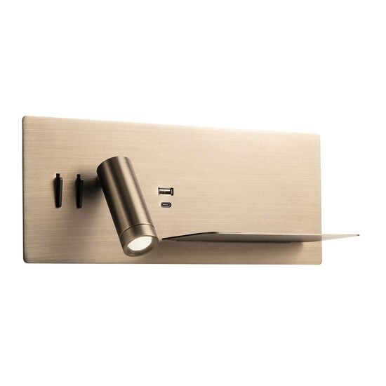 Aplică LED USB modernă bronz 8+3W/3000K Brook 01-4468 Redo