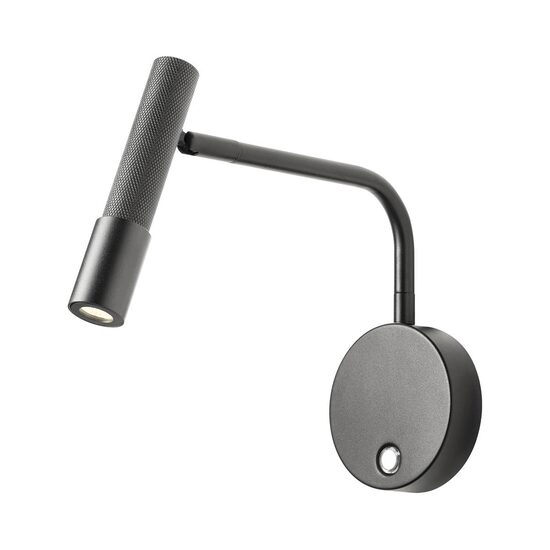 Aplică LED modernă neagra 8W/3000K Drill 01-4440 Redo