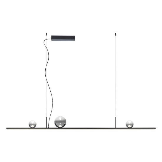 Lustră LED modernă neagra 48W/3000K Dune 01-4302 Redo