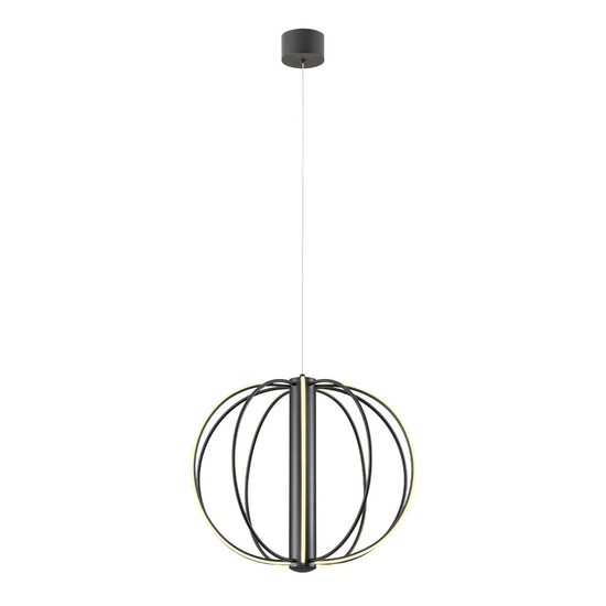 Lustră LED modernă neagră 41W/3000K Moss 01-4430 Redo