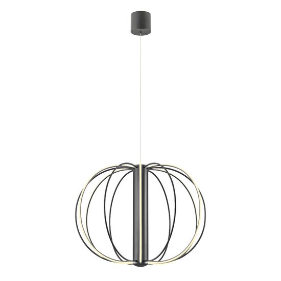 Lustră LED modernă neagră 72W/000K Moss 01-4433 Redo