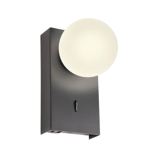Aplică LED modernă neagră 5W/3000K Norma 01-4659 Redo