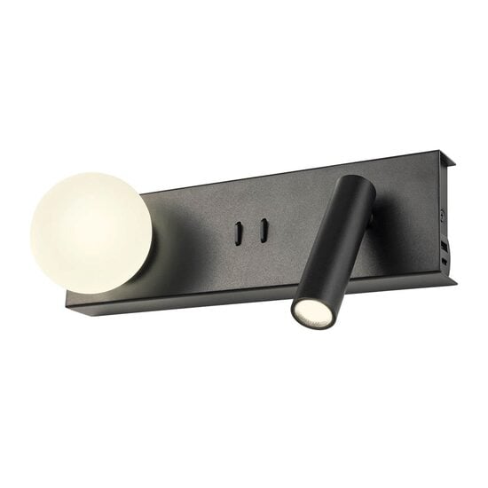 Aplică LED modernă neagră 8W/3000K Norma 01-4663 Redo