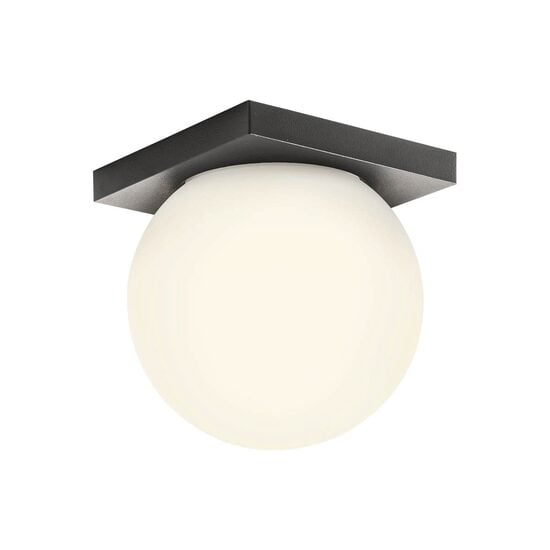 Aplică/plafoniera LED baie IP44 neagră 12W/3000K Opale 01-4383 Redo