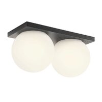 Aplică/plafoniera LED baie IP44 neagră 24W/3000K Opale 01-4387 Redo