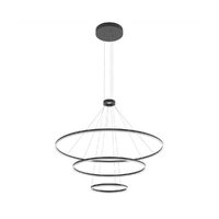 Lustră LED modernă dimabilă neagră 150W/3000K Orbit 01-2244-TRIAC Redo