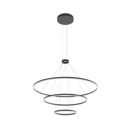 Lustră LED modernă dimabilă neagră 150W/3000K Orbit 01-2244-TRIAC Redo