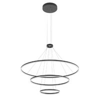 Lustră LED modernă dimabilă neagră 186W/3000K Orbit 01-2247-TRIAC Redo