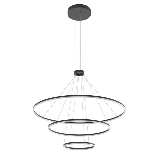 Lustră LED modernă dimabilă neagră 186W/3000K Orbit 01-2247-TRIAC Redo