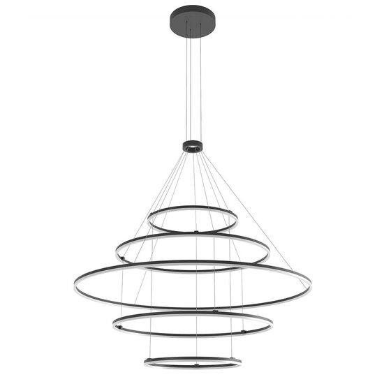 Lustră LED modernă dimabilă neagră 286W/3000K Orbit 01-2250-TRIAC Redo
