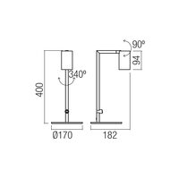 Veioză modernă auriu mat Rolf 01-4569 Redo