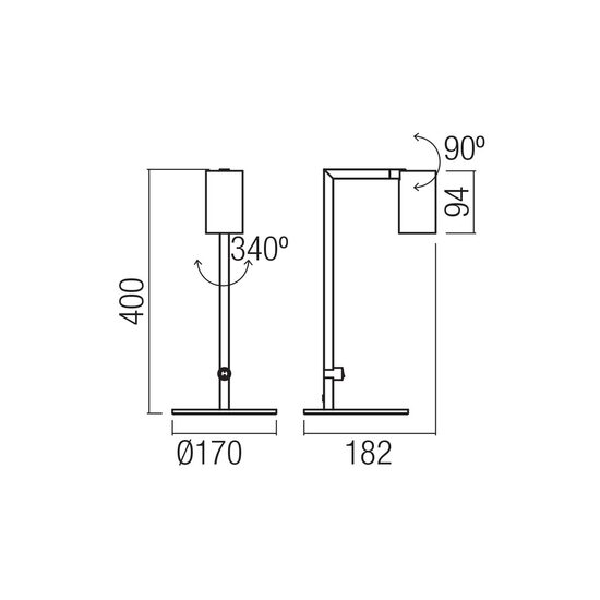 Veioză modernă auriu mat Rolf 01-4569 Redo