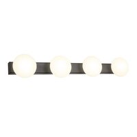 Plafonieră baie IP44 neagră LED 4x5W 3000/4000K Ovum 01-4311 Redo