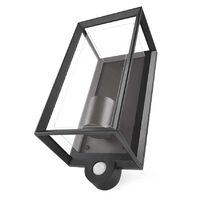 Aplica exterior IP44 neagra senzor PIR 1×E27/15W LED Malva ZGH040P Emos