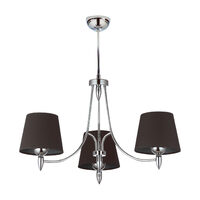 Lustra moderna crom abajur grafit 3xE27 Galaxy 1254 Jupiter