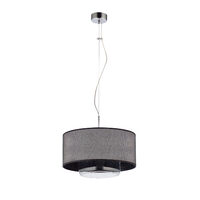 Lustra moderna crom negru/transparent 1xE27 Aveo 1332 Jupiter
