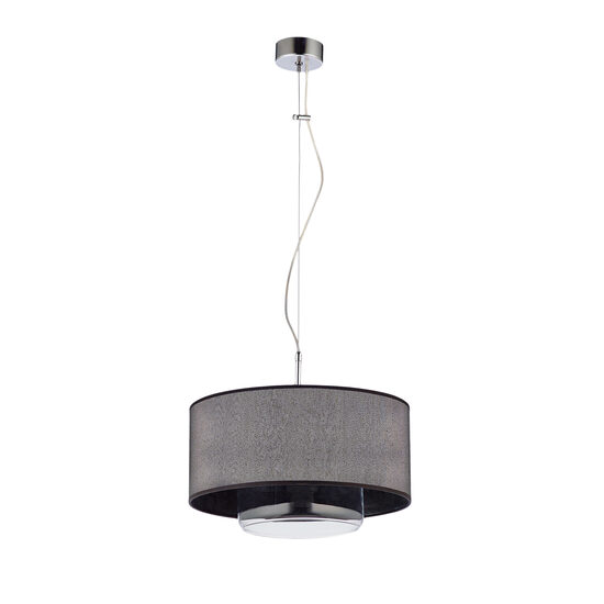 Lustra moderna crom negru/transparent 1xE27 Aveo 1332 Jupiter