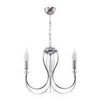 Candelabru clasic argintiu cu cristale 3xE14 Melani 1687 Jupiter