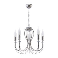 Candelabru clasic argintiu cu cristale 5xE14 Melani 1688 Jupiter