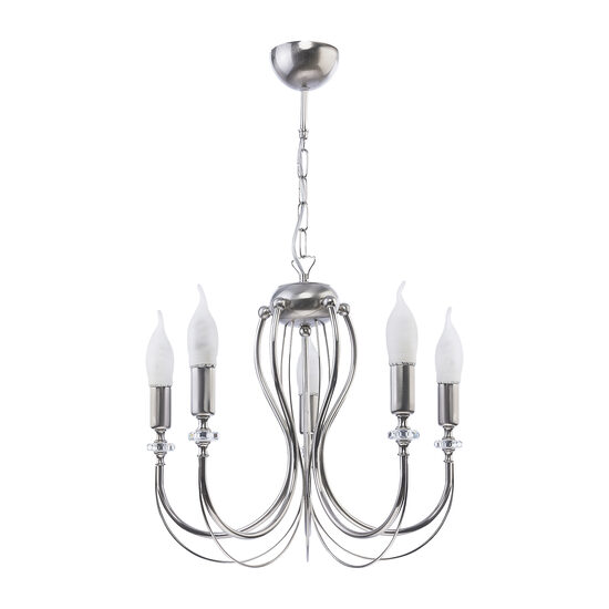 Candelabru clasic argintiu cu cristale 5xE14 Melani 1688 Jupiter