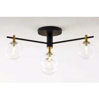 Plafoniera moderna negru auriu bej sticla transparenta 4xG9 Figaro 2034 Jupiter