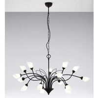 Lustra florentina negru mat alb 15xG9 Gloriosa 2057 Jupiter