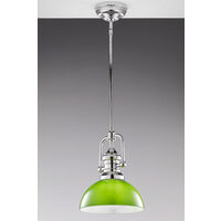 Lustra moderna nichel lucios abajur verde 1xE27 Platino 2071 Jupiter