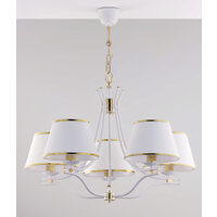Candelabru clasic alb auriu lucios 5xE27 Samba 2084 Jupiter