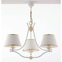 Candelabru clasic alb auriu lucios 3xE27 Samba 2085 Jupiter