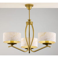 Candelabru modern auriu abajururi albe 3x E27 Kaszmir 2109 Jupiter