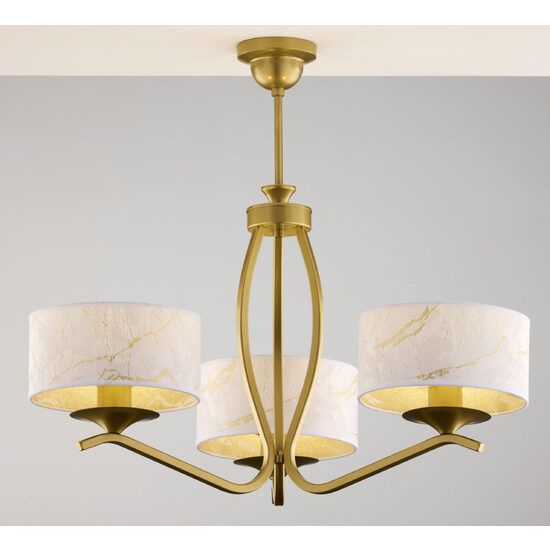 Candelabru modern auriu abajururi albe 3x E27 Kaszmir 2109 Jupiter