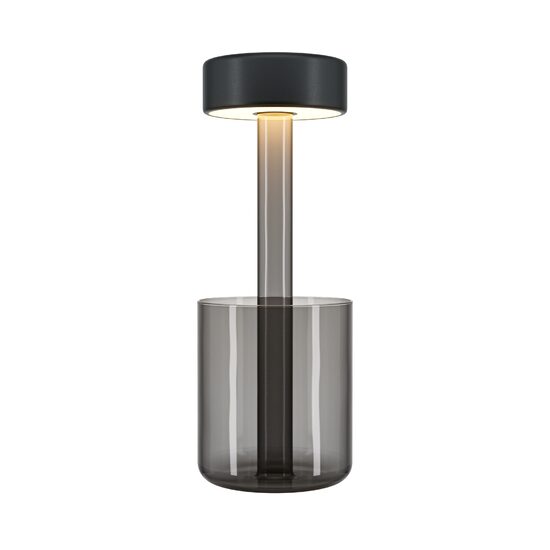 Veioza reincarcabila LED moderna AI Collaboration gri capac neagra Ø12cm 3W, Maytoni
