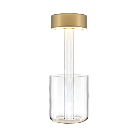 Veioza reincarcabila LED moderna AI Collaboration transparenta capac aurie Ø12cm 3W, Maytoni