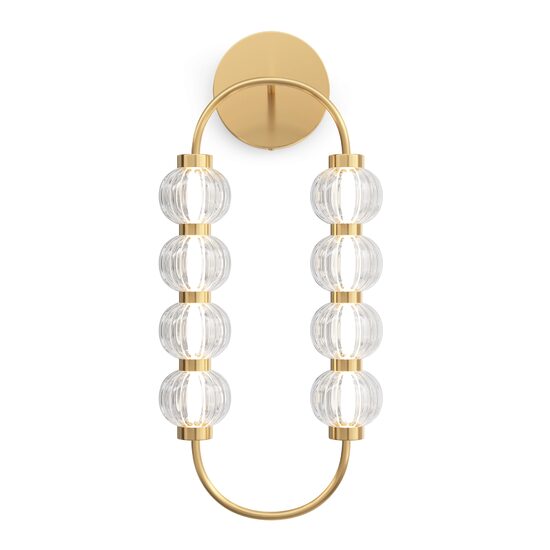 Aplica LED moderna Amulet aurie abajur transparent L27cm 16W, Maytoni