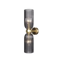 Aplica moderna Antic aurie cu doua abajururi gri Ø10cm, Maytoni