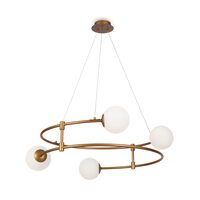 Lustra moderna Balance bronz abajur alb Ø61cm, Maytoni