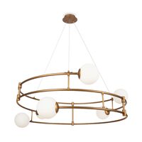 Lustra moderna Balance bronz abajur alb Ø81cm, Maytoni
