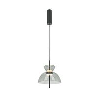 Lustra LED moderna Bangkok neagra cilindrica abajur gri Ø25cm 12W, Maytoni