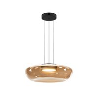 Lustra LED moderna Bassa neagra abajur olive Ø45cm 20W, Maytoni