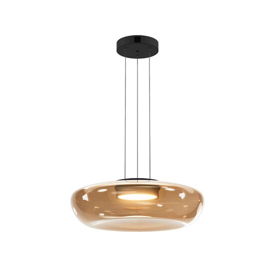 Lustra LED moderna Bassa neagra abajur olive Ø45cm 20W, Maytoni