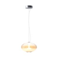 Lustra LED moderna Bruma cromata abajur alb Ø30cm 12W, Maytoni
